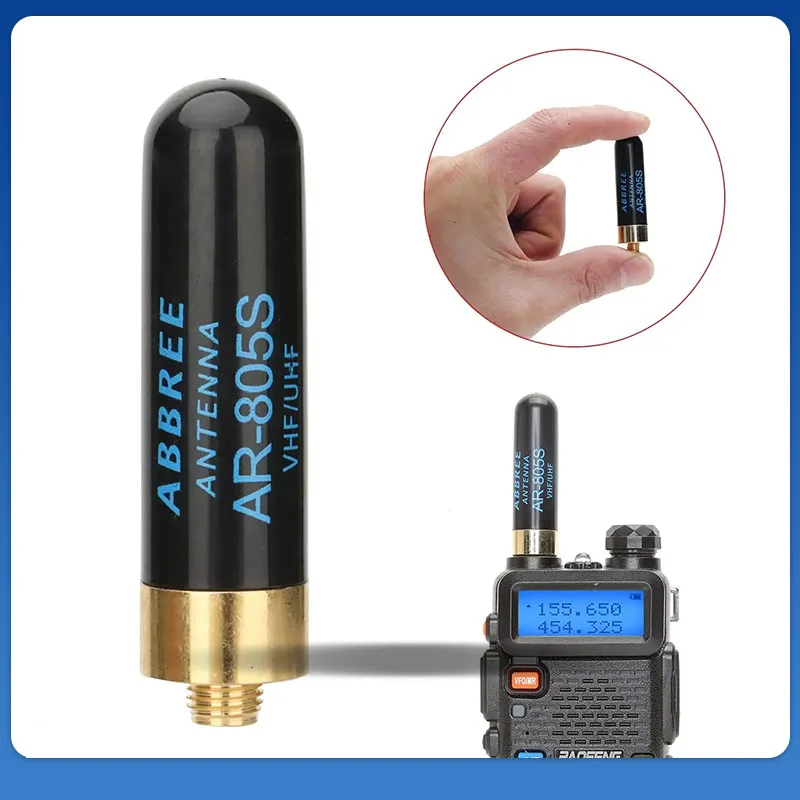 

Mini Walkie Talkie Antenna AR-805S SMA- Female Dual Band High Gain Antenna For Baofeng BF-888S UV-5R UV-82 UV-13 21 17 PRO Radio