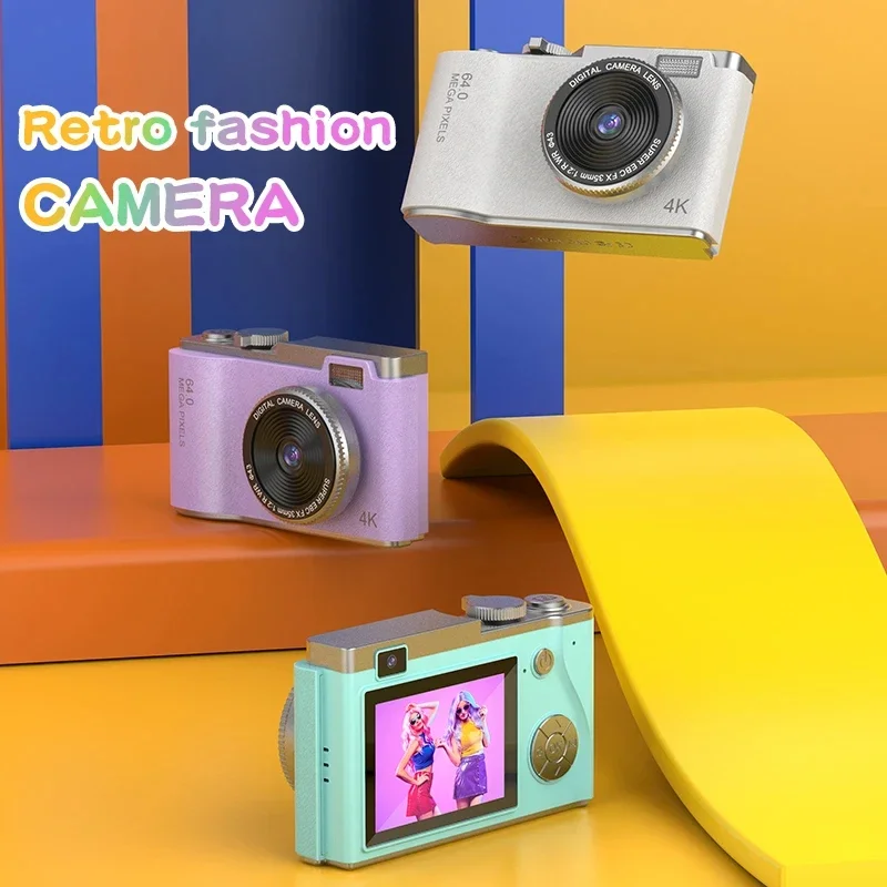 Digital Camera 4K HD Kid Camera 48MP Autofocus Vlogging Camera 2.4 Inch Retro Fashion Portable Video Camcorder for Beginners image 5