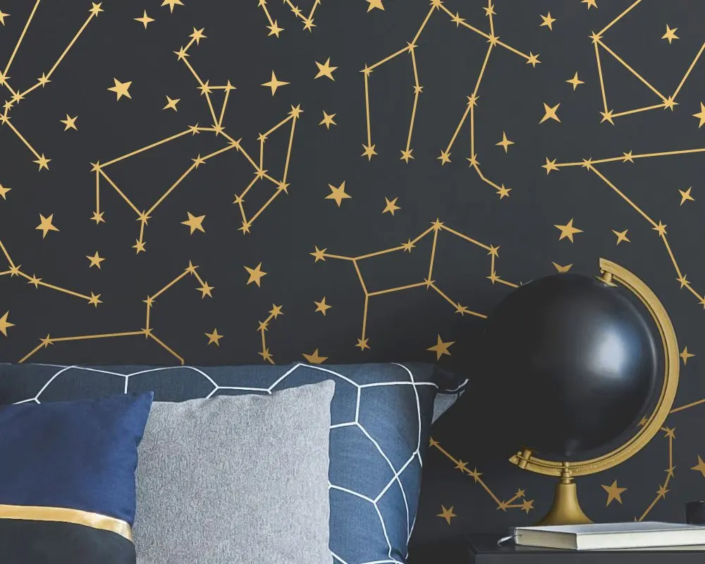 Nordic Zodiac Constellation Wall Decals Star Stickers ,Zodiac Gift, Bedroom Wall Decor Mural, Gift For Her, Kids Room Sticker