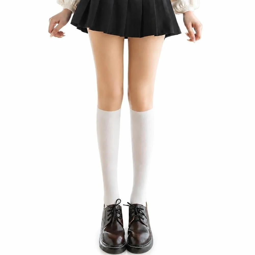 New Sexy Thigh High Pantyhose Patchwork High Elasticity Over Knee Stockings Velvet Texture JK Socks JK