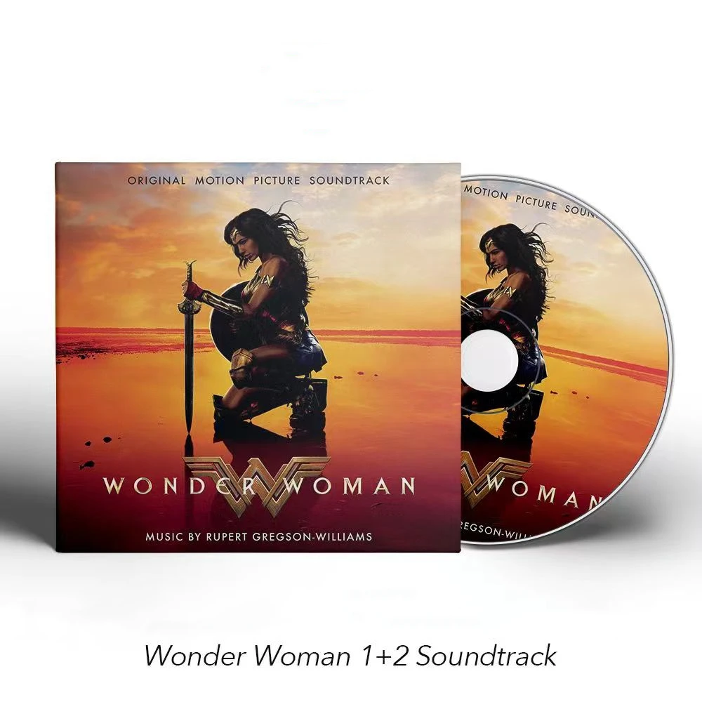 Movie Wonder Woman Rupert Gregson Williams Music CD Greatest Hits OST Album 2pcs Music Record Cosplay Walkman Soundtracks Box