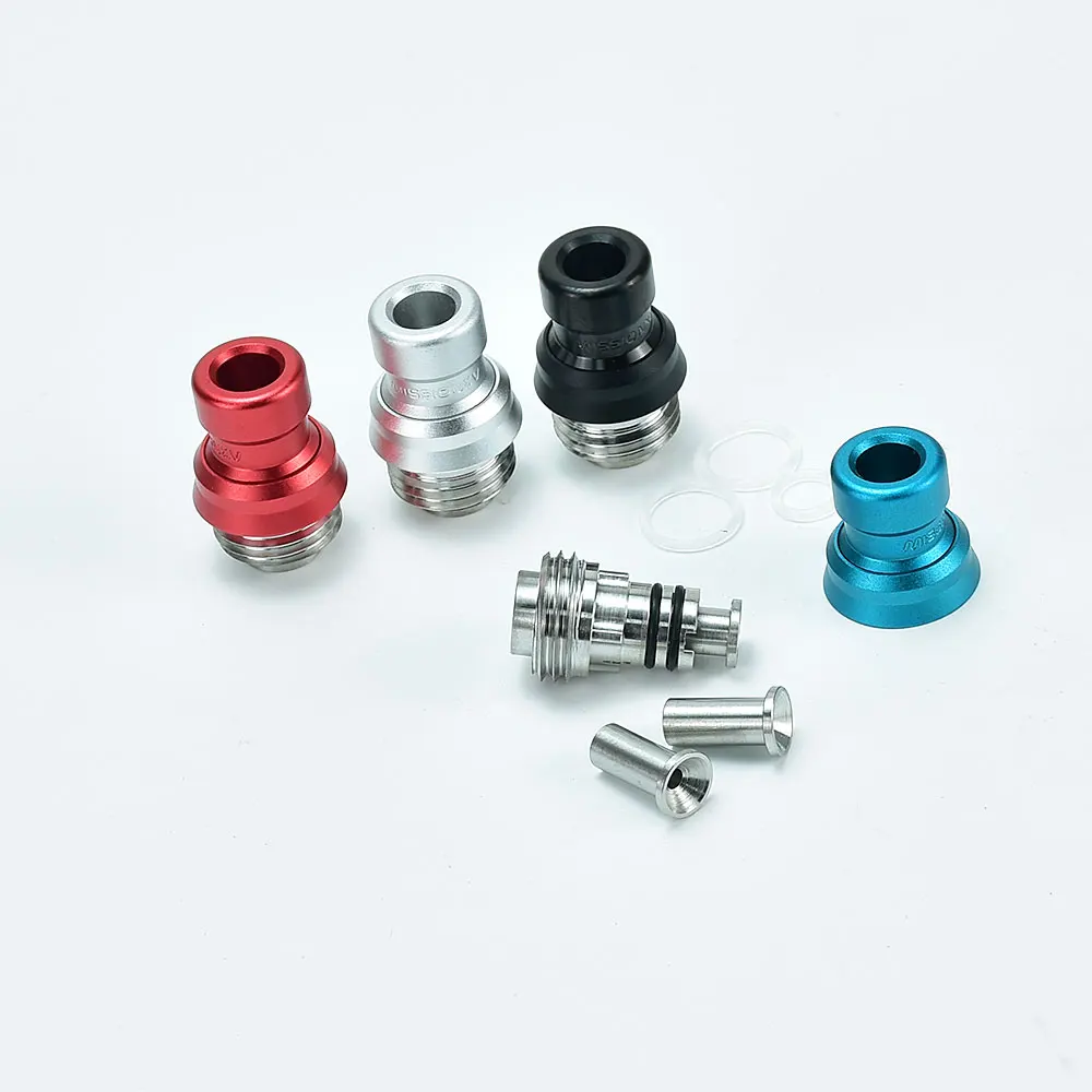 Wolfcoolvape Mission XV Cosmos V2 Booster Style Punta de goteo integrada para sxk BB / Billet / Boro AIO Box Mod de aluminio