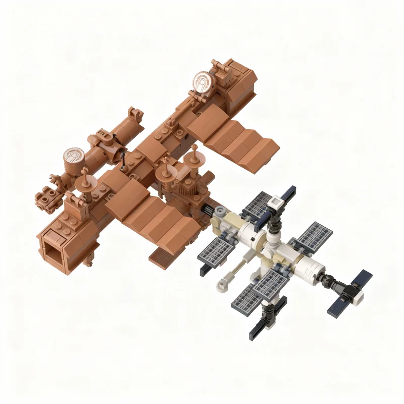 121 個 MOC 国際宇宙ステーション ロシアモデルビルディングブロック アーキテクチャおもちゃ クリスマスギフトアイデア 教育用レンガ 子供