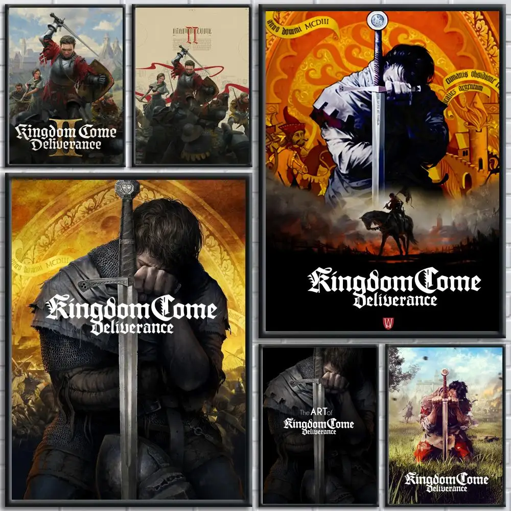 Game K-kingdom Come Deliverance 2  Painting Calligraphy Wall Art Canvas Poster Premium Home Decor Print for Living Room Bedroom