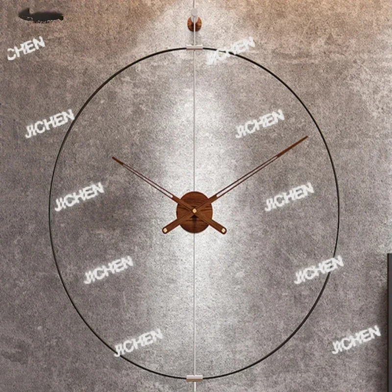 

ZQT Modern Nordic Wall Clocks Large Round Silent Scandinavian Design Minimalist Art Clock For Living Room Aesthetic Indoor Decor