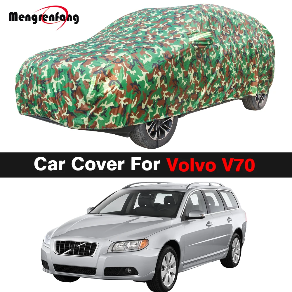 

Full Camouflage Car Cover For Volvo V70 XC70 Waterproof Sun Shade Anti-UV Snow Rain Protection Cover Windproof