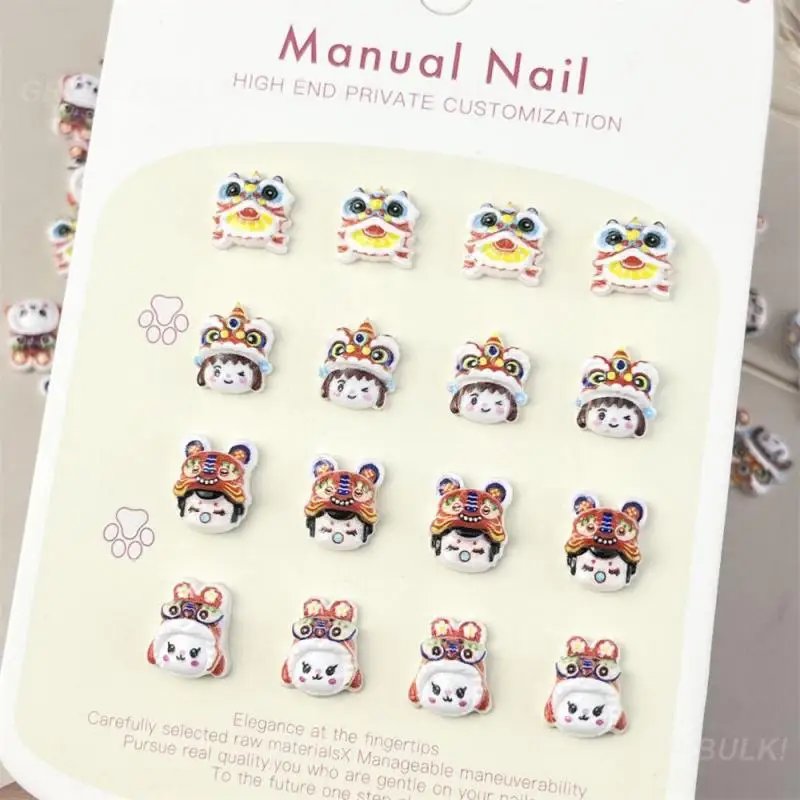 مانيكير عملي على الطراز الصيني لافتة للنظر ، إكسسوارات تزيين الأظافر الشهيرة ، فريدة وعصرية ، سنوات جديدة