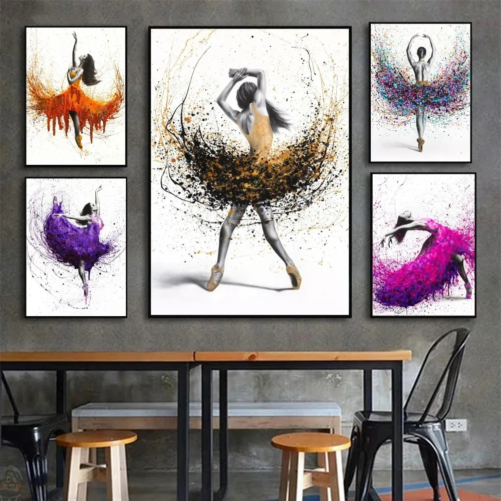 Abstract Style Artworks Ashvin Harrison Ballet Girl Dancing Art Poster Canvas Painting Wall Prints Picture For Room Home