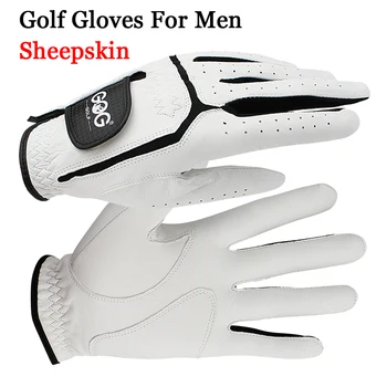 Men's Genuine Sheepskin Leather Golf Gloves 1