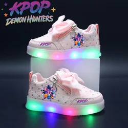 Hot Kpop Demon Hunter LED sneakers Kids Girls Shoes Children Sneakers Girls Casual Sport Shoes Student Shoes Luminous Shoes