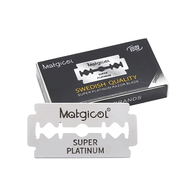 20 pçs lâmina de borda dupla de aço inoxidável ultra-afiado lâminas de barbear de segurança para barbear lâmina para navalha manual