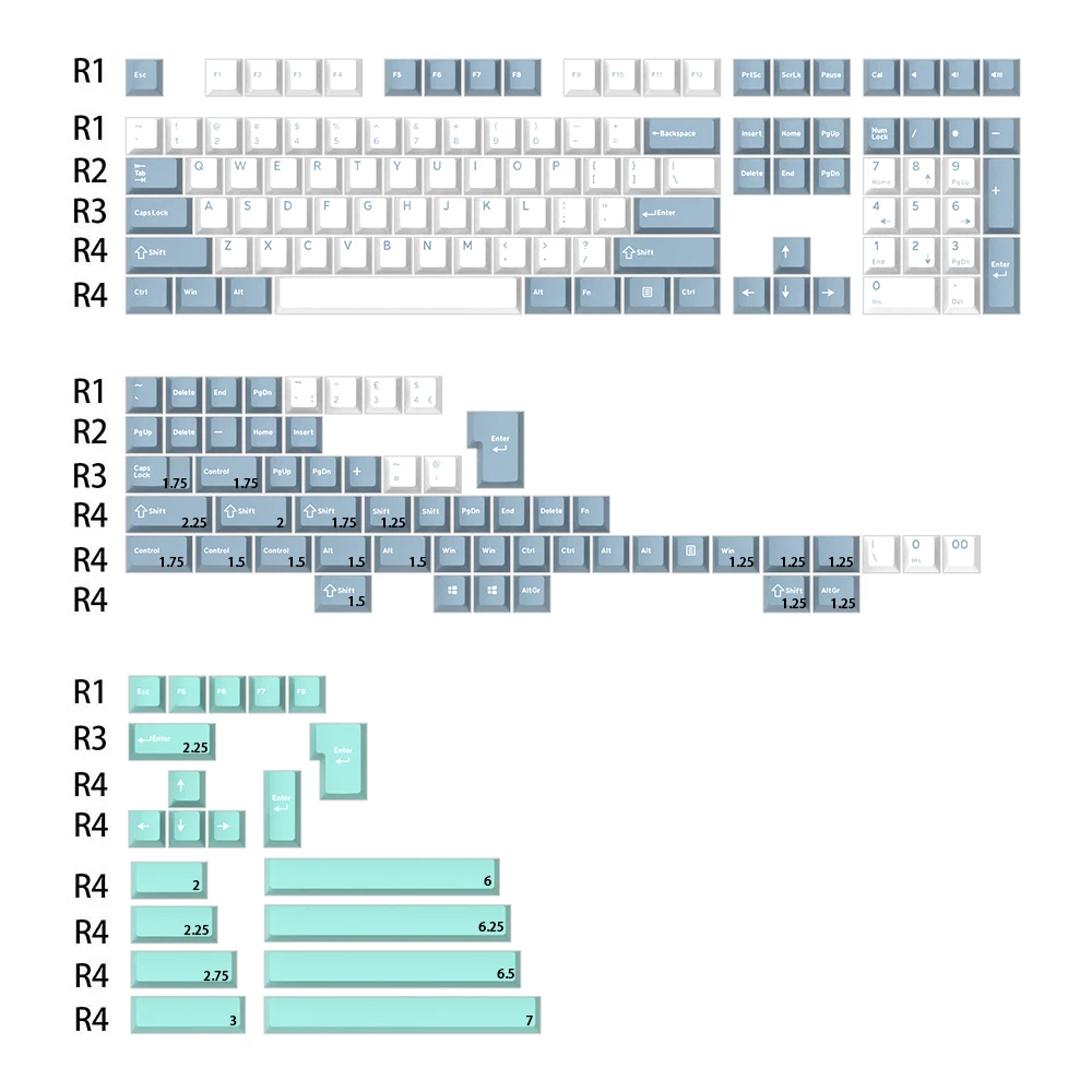 Ghost Judges GJ Shallow Sea Cherry PBT Doubleshot keycap for mx keyboard 60 65 87 104 xd64 xd68 bm60 bm65 SHOKO