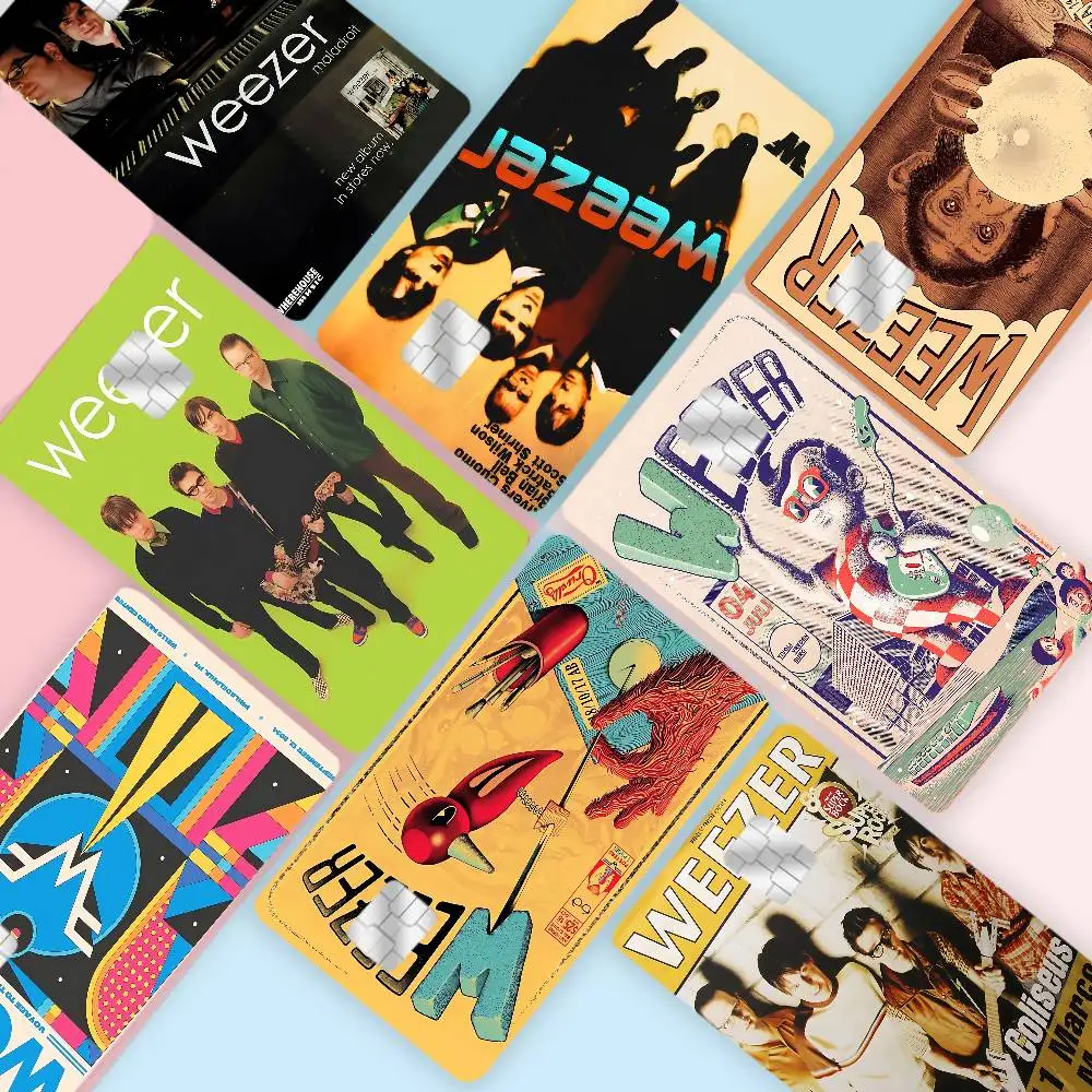 Classic Rock Band W-Weezer Game Film Cover Sticker Case For Small Chip Credit Debit Card Front Side