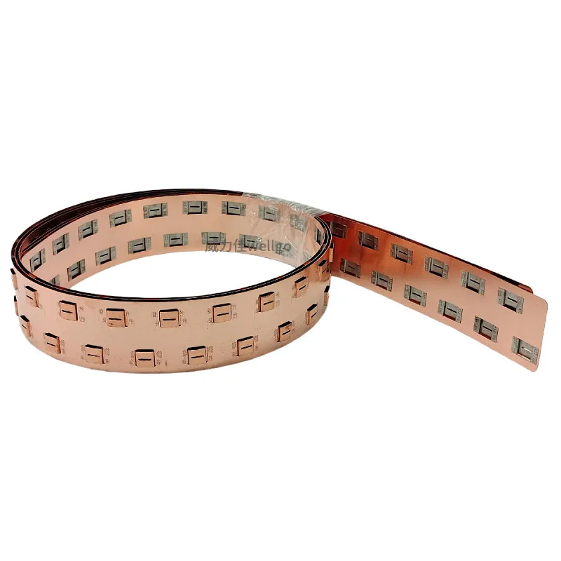 Upright Inline 21700 Battery Connector Cell Busbar, Copper-nickel Composite Piece, Spot Welded Busbar, Can Be Cut