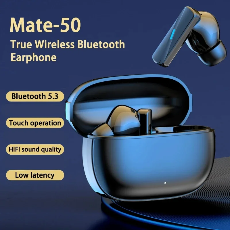 

EYOUOMT50 TWS Wireless Earphones Bluetooth 5.3 ENC Call Headset ANC Noise Reduction HIFI Stereo Music Touch Control In-Ear Headp