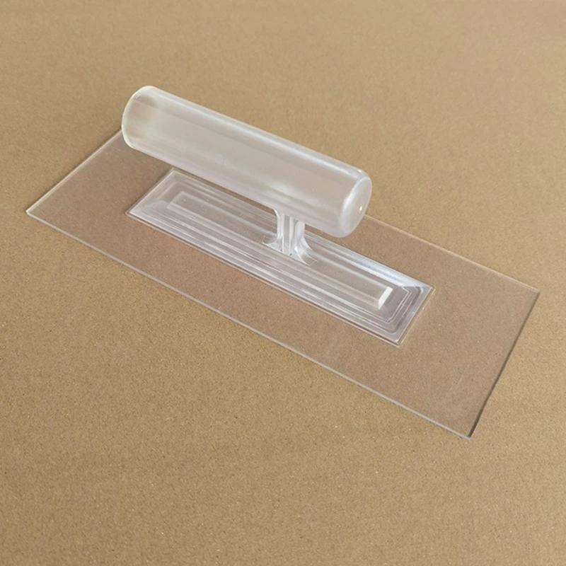 97QC Trowel Plastering and Paint Walls Round/Square End Plastering Tools 1.9mm Thickness Transparent Plastic Trowels
