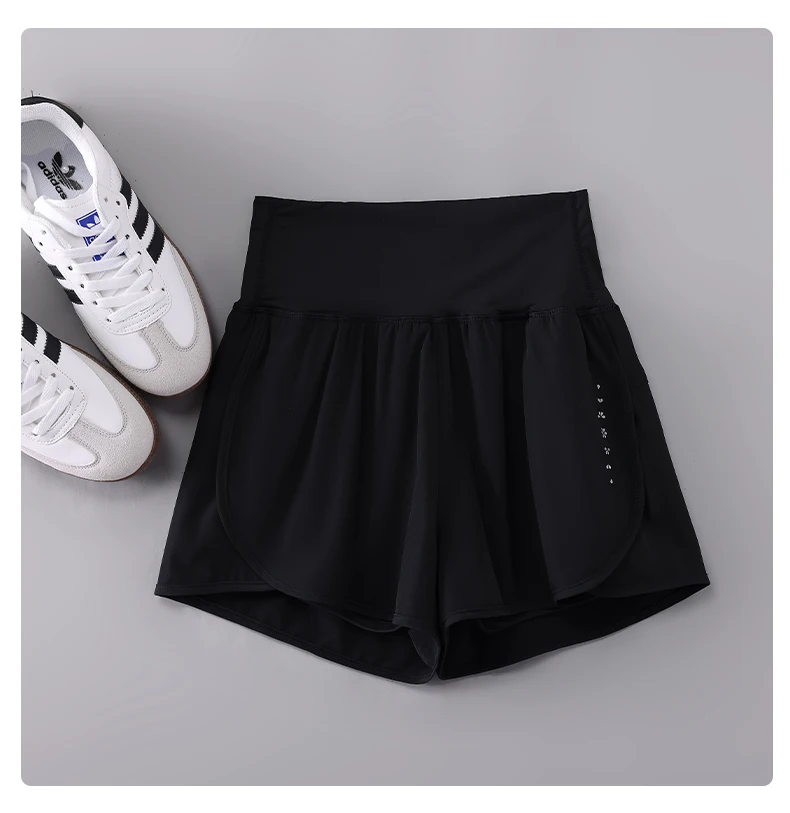 DRUR Damen-Radhose, hohe Taille, schnell trocknend, Yoga-Shorts, Damen-Sommer-Sport, kurze Hose mit Innenfutter, Fitnessstudio-Bekleidung – Detail 4