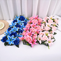 Simulated Rose Arch Decoration Simulated Lily Flower Wall Wedding Flower Wall Wedding Supplies Background Wall