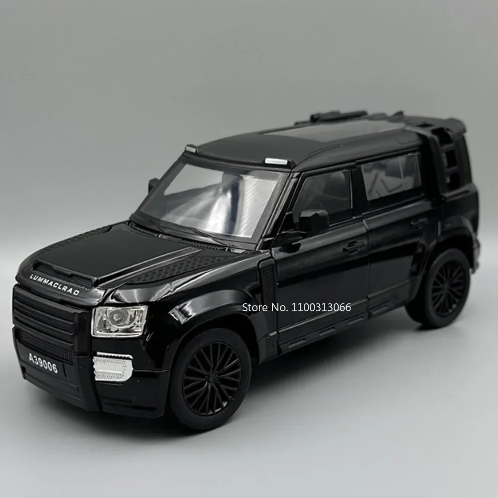 

1:24 Land Rover Car Diecast Model Toy LUMMA CLR LD Off-road Vehicle Sound Light Pull Back Function Car Collection Kids Toy Gifts