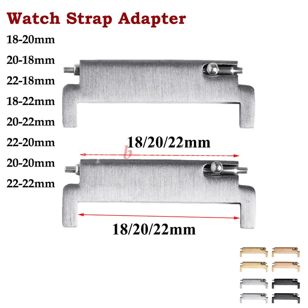 

2PCS Quick Release Pins Connectors 18mm To 20mm 22mm,20mm To 18/20/22mm,22mm To 22mm Watch Strap Adapter Watch Band Accessories