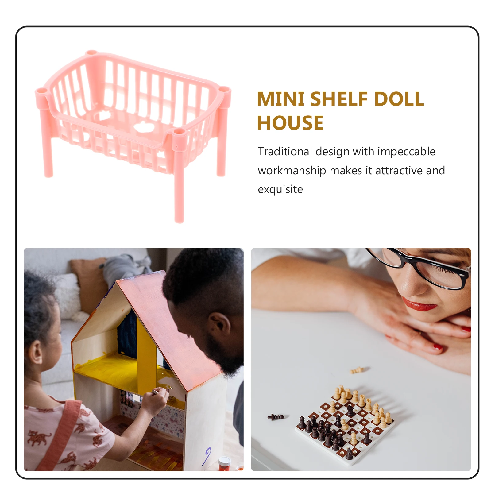 

10 Pcs Shelf Mini Storage House Miniature Rack Model Furniture Accessory Flower Basket Dollhouse