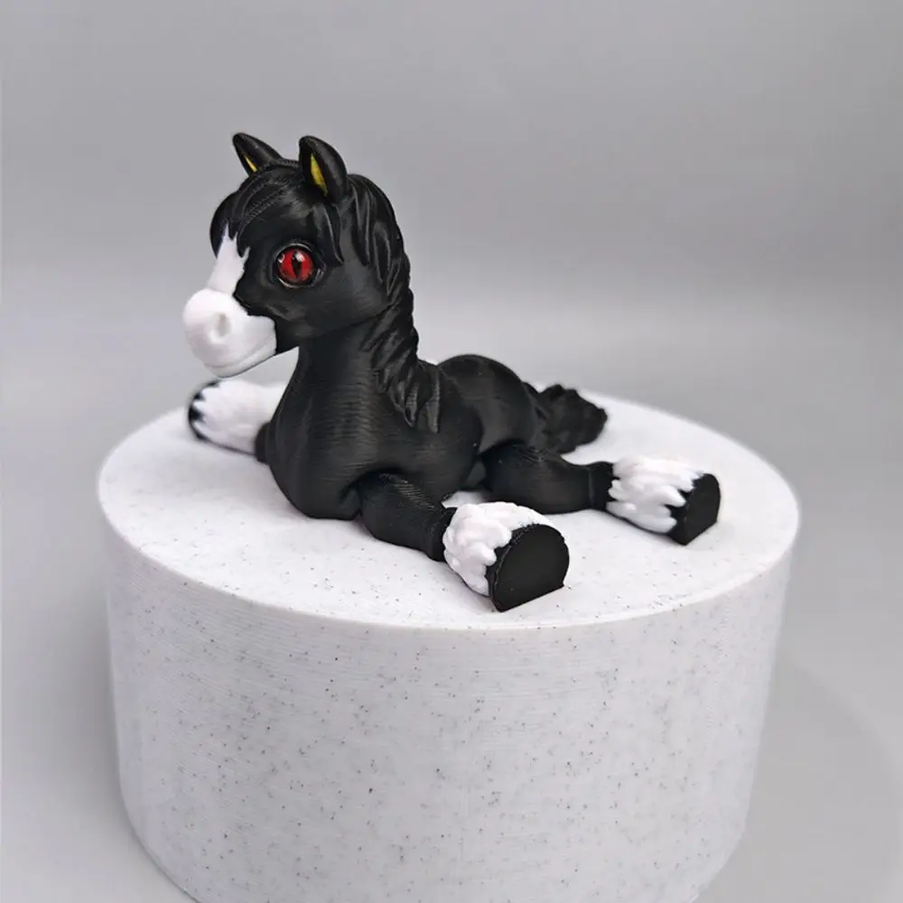 Funny 3D Printed Horse Animals Multi-joint Movable Relief Sensory Toy Kids Gift Mini Home Ornament Desktop Decorations