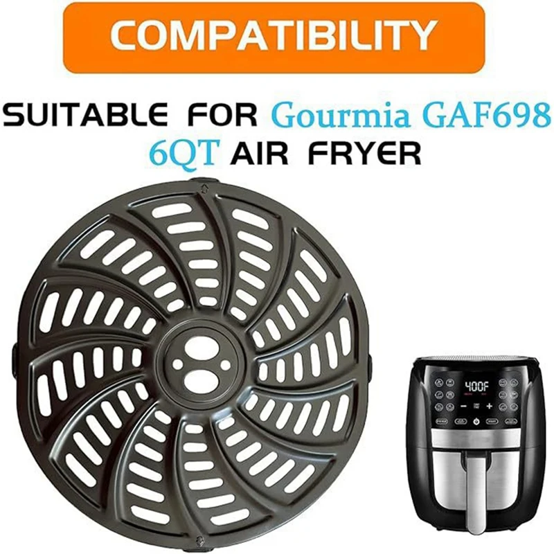 Air Fryer Grill Tray For Gourmia GAF698/GAF686 6QT Air Fryer Nonstick Air Fryer Grill Pan Crisper Plate Dishwasher Safe