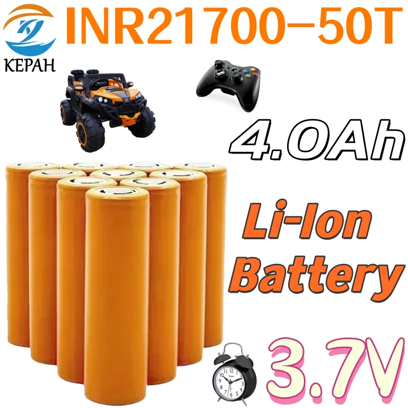 

100% новый INR21700-50T 3,7 В 4,0 Ач аккумуляторные батареи литий-ионный аккумулятор универсальный для электроинструментов фонарики велосипеды электронные устройства