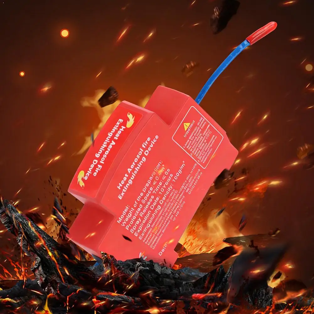 DIN Rail Retardant Device Non-pollution Dual-line Design Automatic Household Fire Extinguishing Device