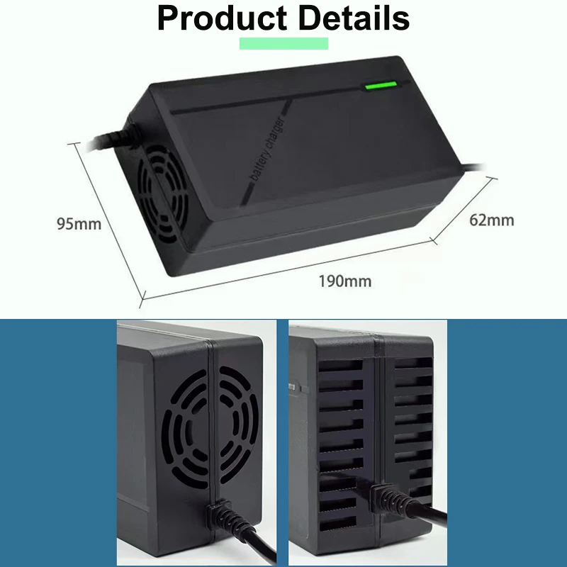 48V 52V 2A 3A 5A lithium-ion charger 13S 14S 54.6V 58.8V 18650 battery charging 5A fast intelligent charger