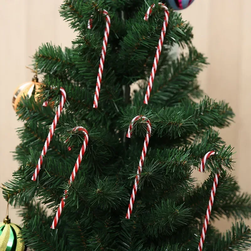 

1/6PC Acrylic Decorative Cane Christmas Day Christmas Tree Decorative Candy Decorative Cane Christmas Gift Small Cane