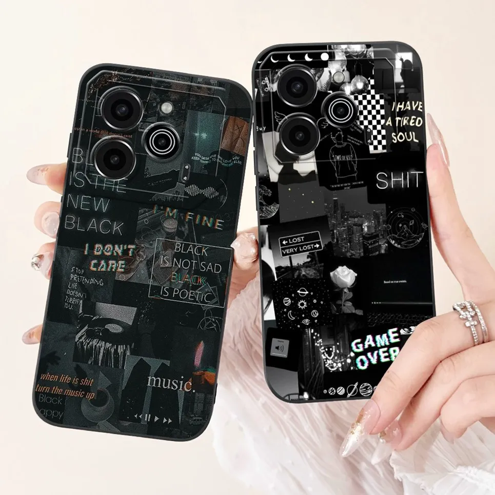 For Tecno Pova 6 Pro Case Pova6 6pro Back Cover Mood Night Avocado Luxury Pattern Soft Silicone Coque LI7 LI9 Bumper