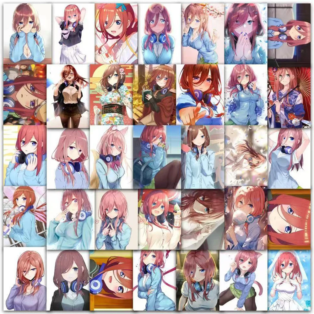 

10/30/63pcs Nakano Miku Anime Stickers The Quintessential Quintuplets Sticker Waterproof Laptop Notebook Girls Cartoon Decals