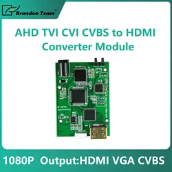 AHD TVI CVI CVBS to HDMI VGA CVBS Video Convertor 4 in 1 HD 1080P Video Signal Converter Module