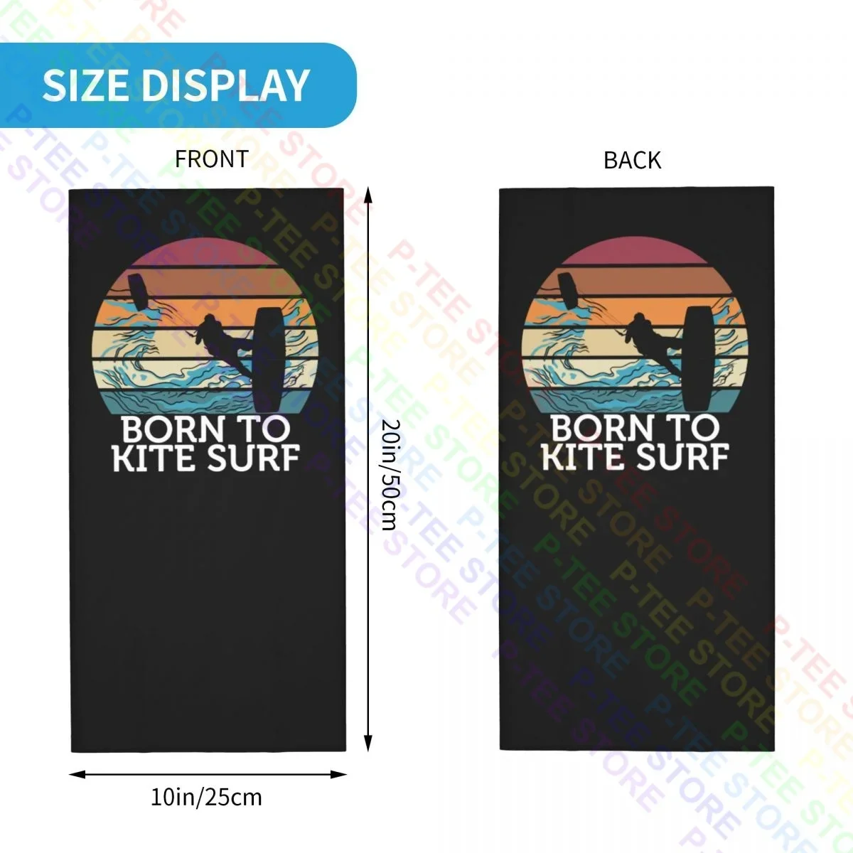 Born To Kite 서핑 선셋 비치 서핑, 목 각반, 반다나 스카프, 페이스 마스크, 하이킹 낚시, 야외 스포츠