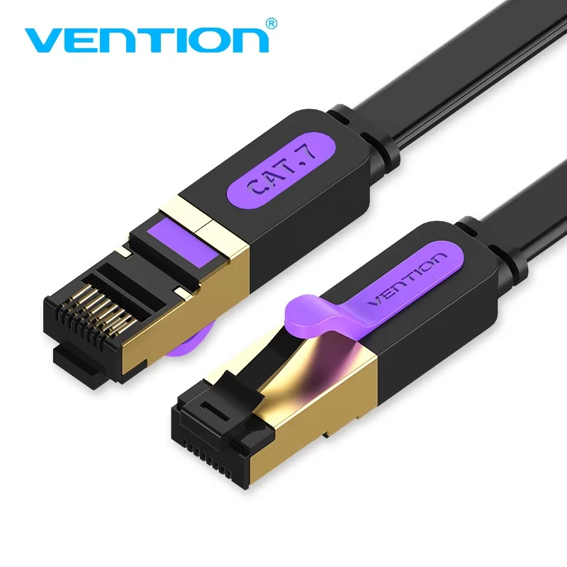Kabel Ethernet Vention RJ45 Cat7 Kabel LAN STP Kabel Sieciowy Patch Cord do PC Routera Laptopa Cat 7 1M 2M 3M 5M 8M 10M 20M