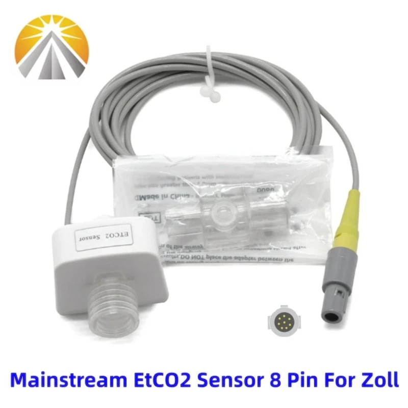 Mainstream EtCO2 Sensor Capnograph CO2 Module For 8 Pin Zoll Protocol 232 Capnostat 5 R Series Monitor