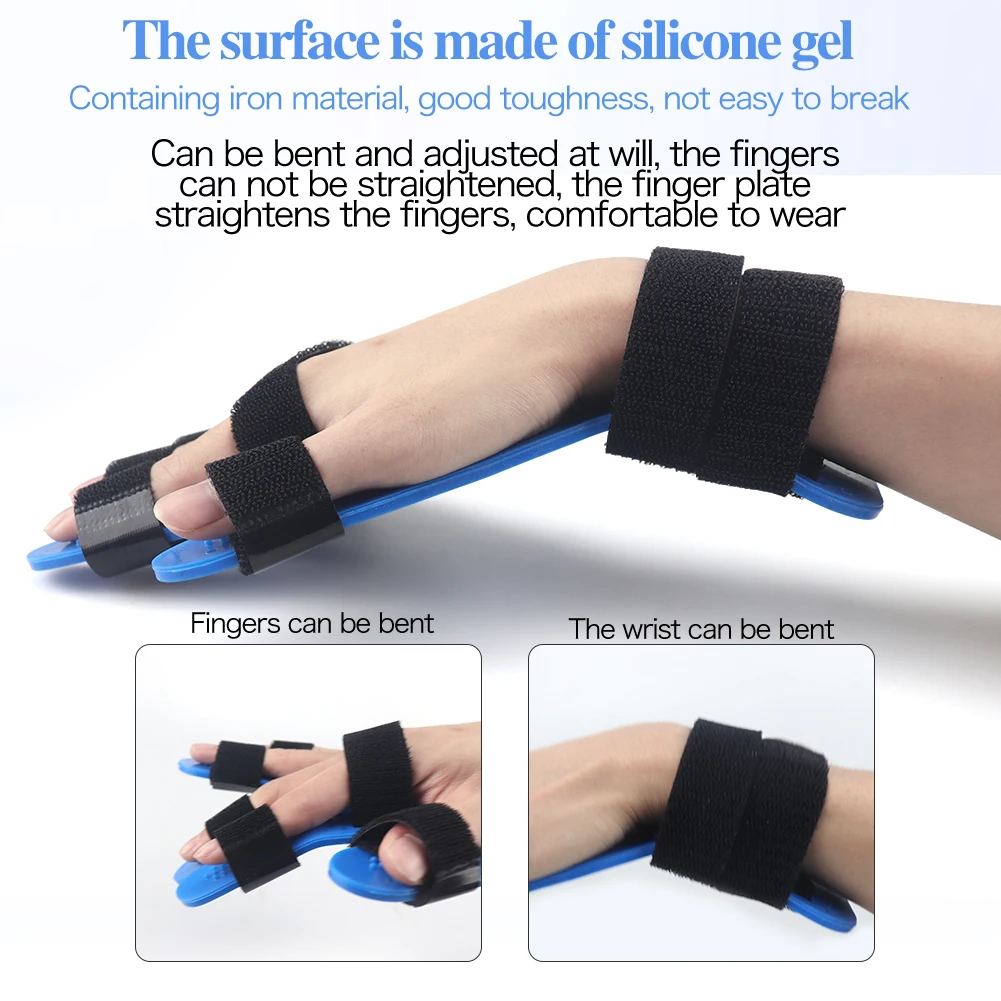 Hand Wrist Orthosis Separate Adjust Finger Splint Fingerboard Flex Spasm Extension Train Therapy Stroke for Fractures Wounds