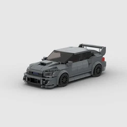 MOC WRX Sti Racing Sports Car Vehicle Speed Champion Racer Supercar Building Blocks Brick Creative Garage Toys For Boys Kid Gift