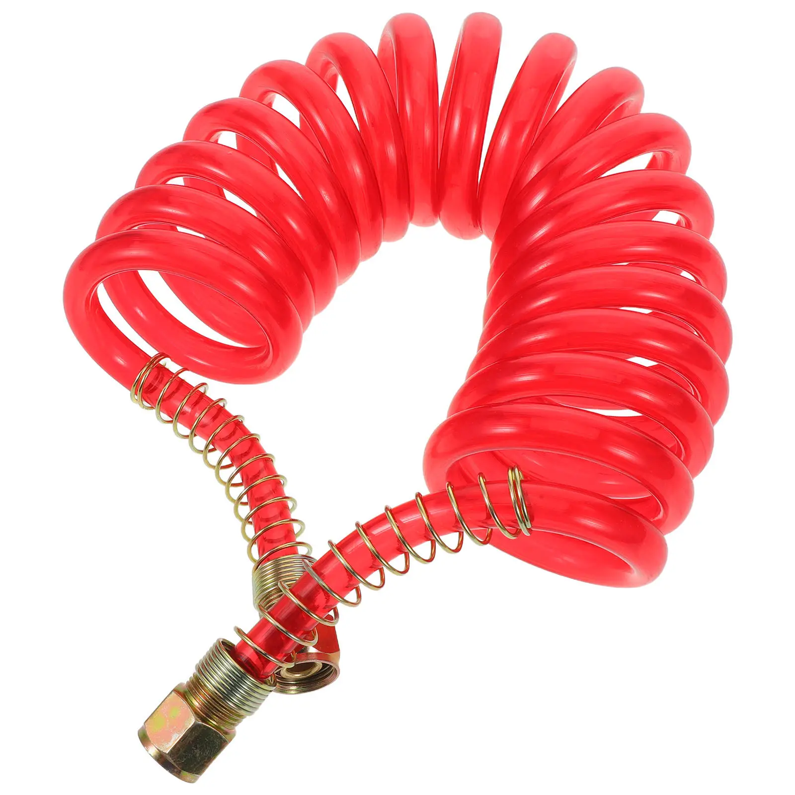 13.12ft Heavy Duty PU Cooling Hose Spring Reinforced Coiled Design for Semi Truck Brake System Enhanced Cooling Efficiency Water