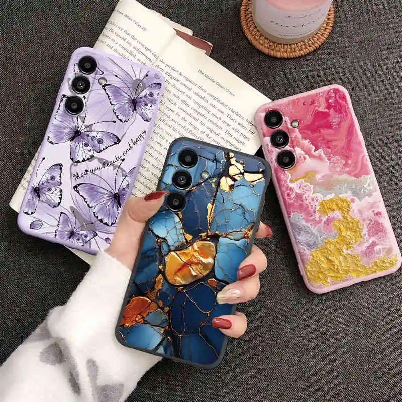 Case For Samsung Galaxy A14 A15 A24 A34 A54 A24 A35 A55 M14 M15 F15 M34 F34 M34 M54 M55 C55 F55 Cover Leopard Print Soft Fundas