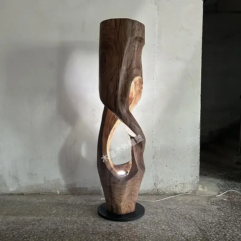Wood carving art decoration lamp New home soft decoration with ambient lighting