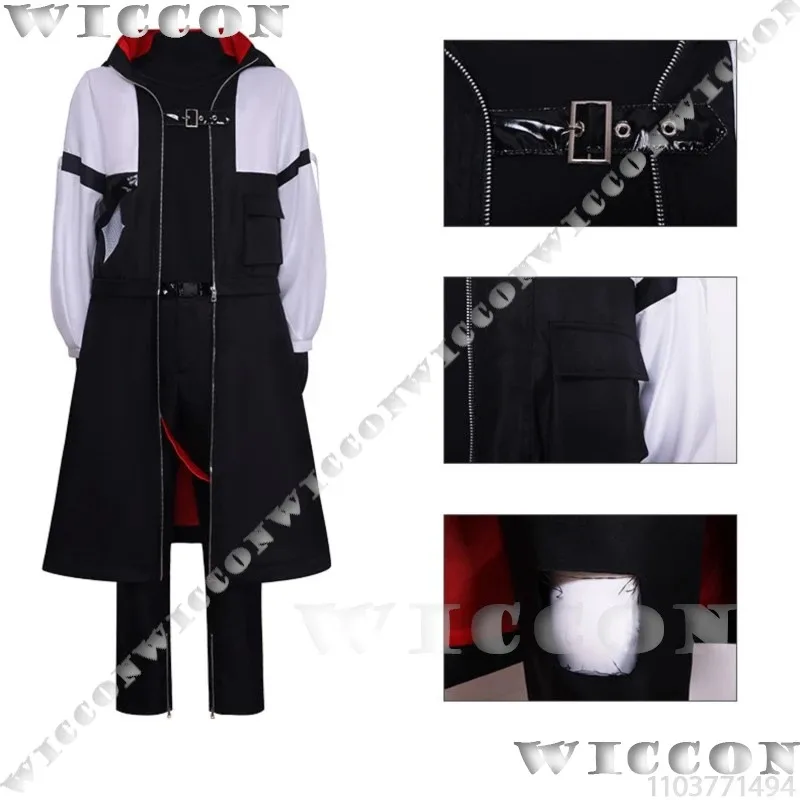 

Tenma Tsukasa Game Project Sekai Colorful Stage Cosplay Wig Costume Black Shirt White Coat Pant Men Suit Cos Full Set Customized