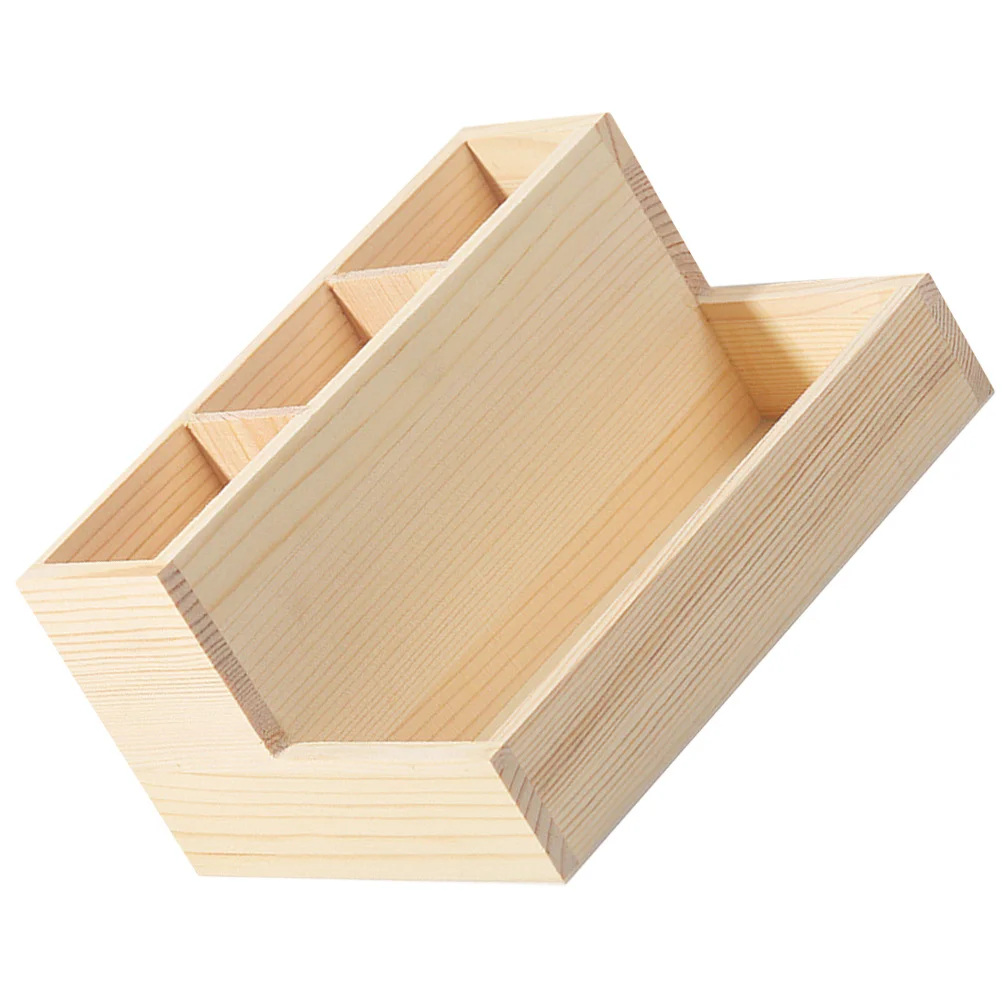 صندوق منظم المكياج الخشبي، تخزين سطح المكتب المدمج لمستحضرات التجميل والمجوهرات وأحمر الشفاه والفرش، علبة عرض حلية #2