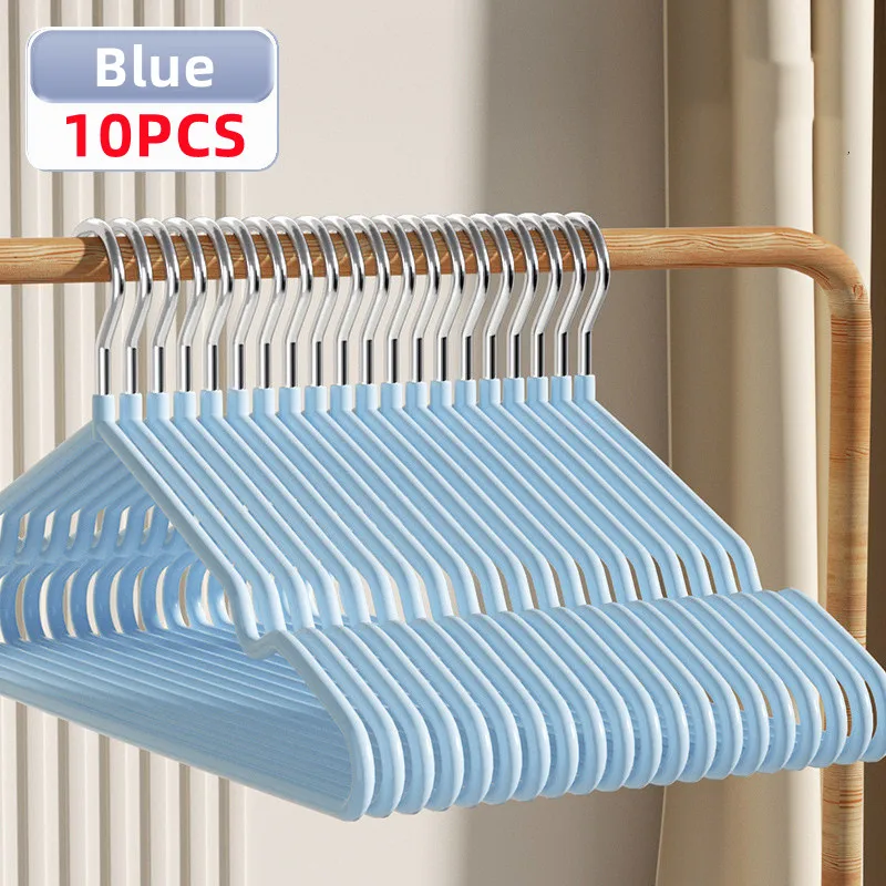 10pcs Non Slip Hangers, Durable Duty Hangers, No Shoulder Bump Suit Hangers, Laundry Hangers,Space Saving Adult Clothes Hangers