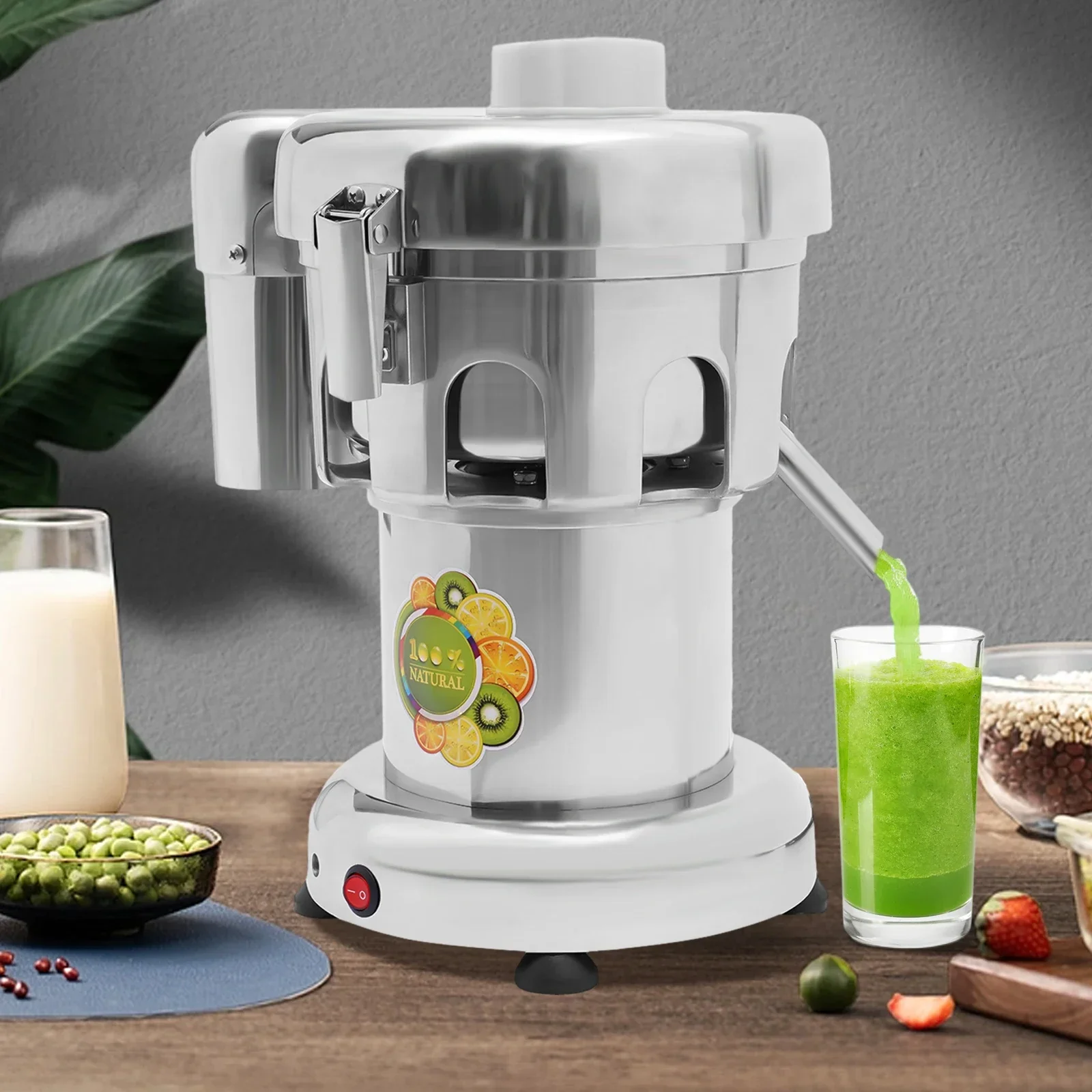 

370W 110V Electric Stainless Steel Juicer, for Fruits and Vegetables,Centrifugal Juicer,Juice & Pulp Separation,Low Noise