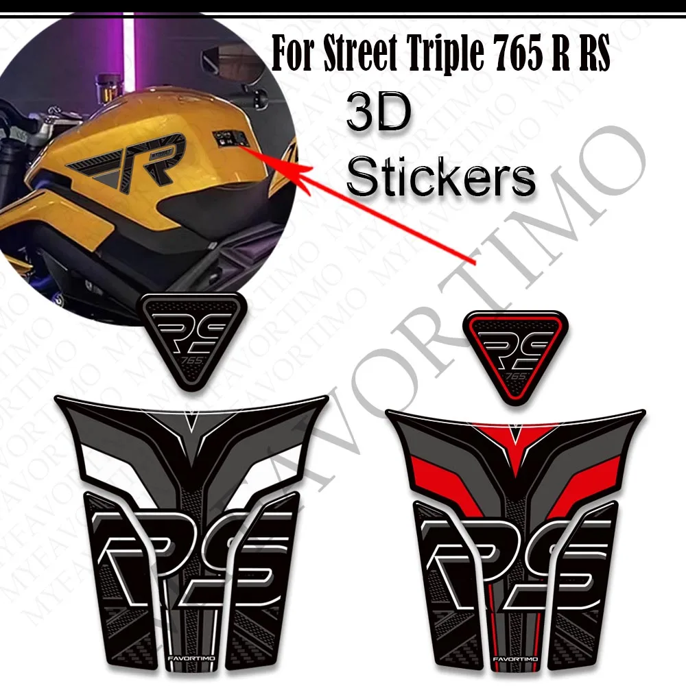 

For Triumph Street Triple 765 R RS Motorcycle Tank Pad Side Grips Gas Fuel Oil Kit Knee Fairing Fender Stickers Decals 2023 2024