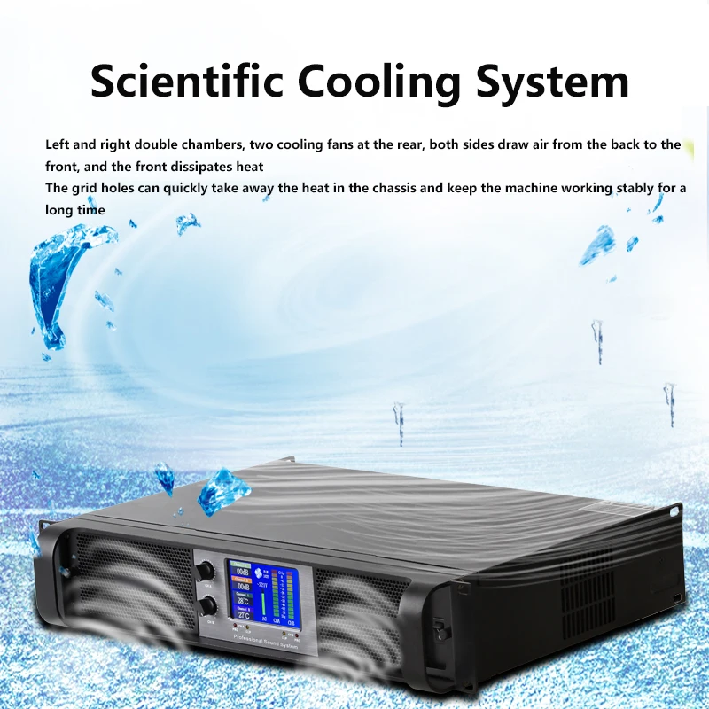 Paulkitson LA Serie Dual  Channel 2X1500W Professional Power Amplifier Stage Audio Speaker AMP Amplifier Preamp for Stage Speake