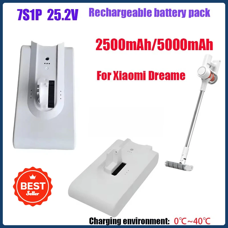 

7S1P 25.2V 2500mAh/5000mAh Rechargeable Lithium Battery Pack, For handheld wireless vacuum cleaner parts battery replacement
