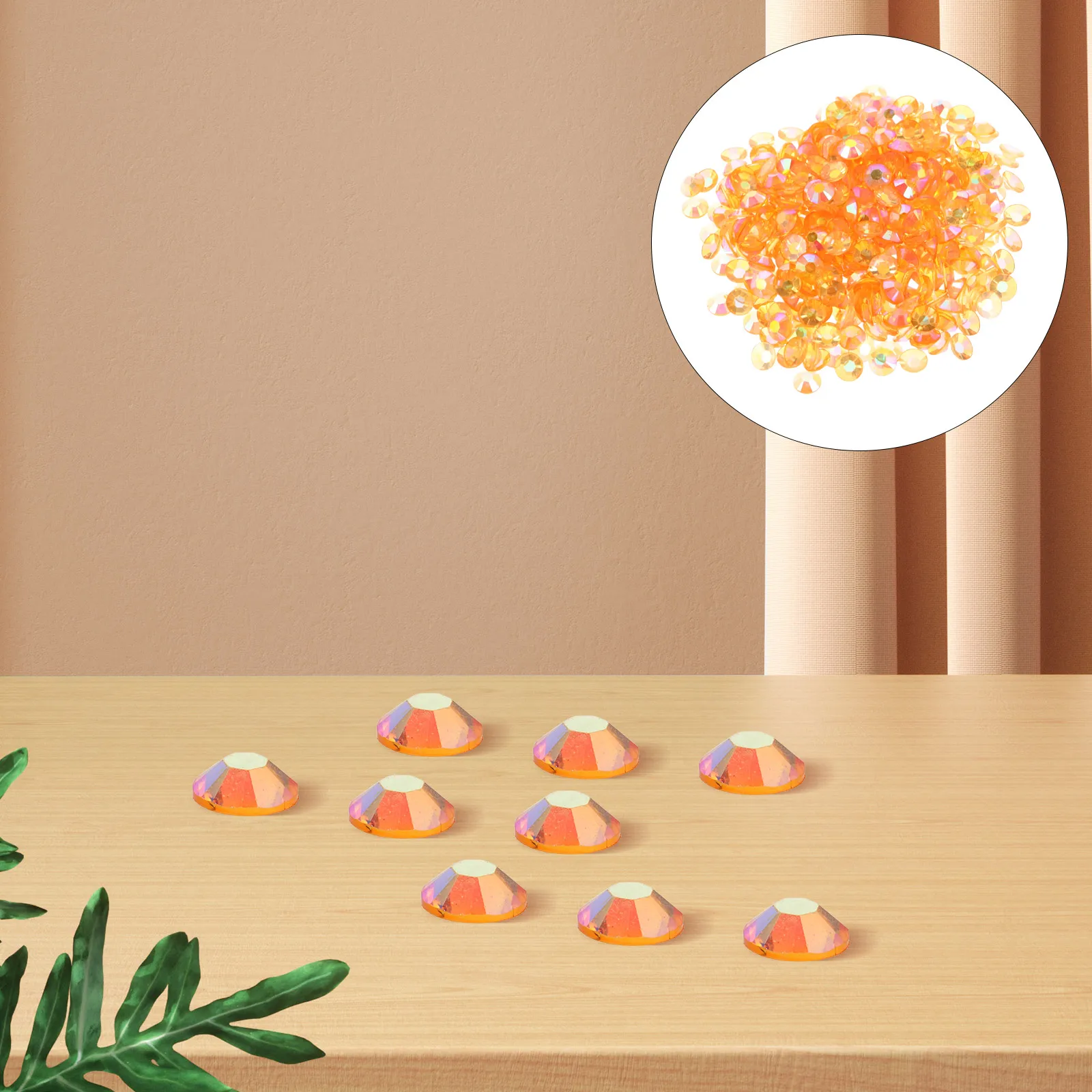 6 pz 6 Confezioni 5 Mm Ab Arancione Resina Flatback Strass Per Unghie artistiche Artigianato Fai Da Te Gemme Rotonde Piccoli Pendenti E Ciondoli Per Scarpe Borse vestiti